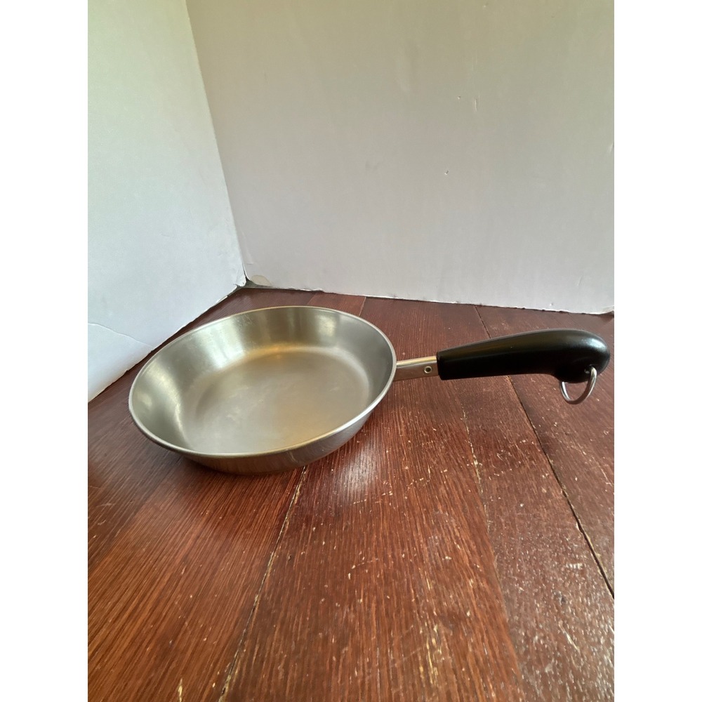 Vintage Revere Ware 7 Inch Skillet Copper Clad Bottom Double Ring Rome NY USA